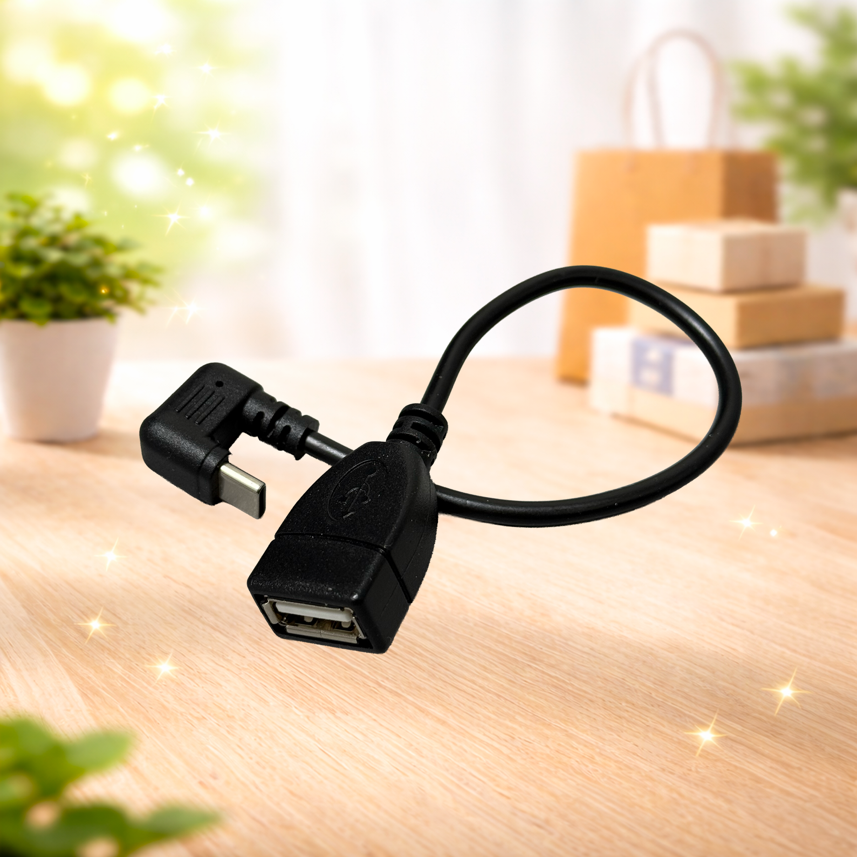 USB AF to C타입 U타입(꺽임) OTG 케이블 JBT-cable20