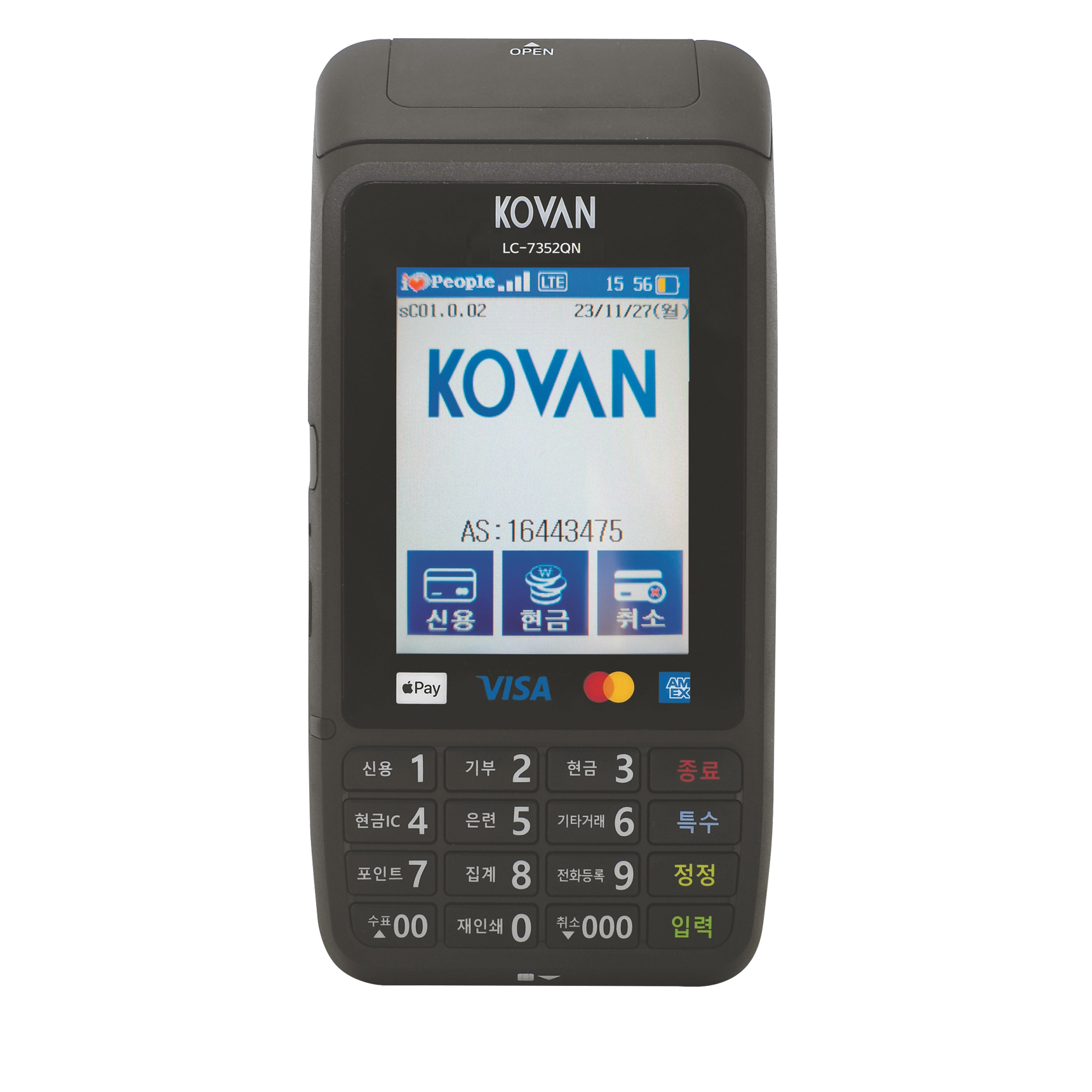 LC-7351QN / LC-7352QN 무선카드단말기 (통신사 LGT) 삼성 애플 제로 카카오페이 [택배무료: 전국, 제주 포함]