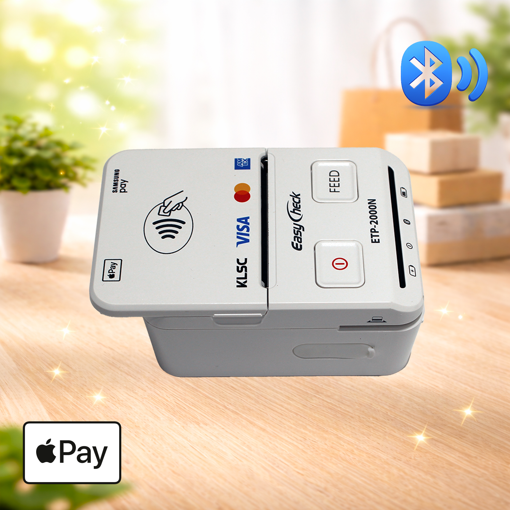 ETP-2000N 스마트폰 카드단말기 블루투스 단말기 프린터 애플 삼성 카카오페이 KICC 이지체크