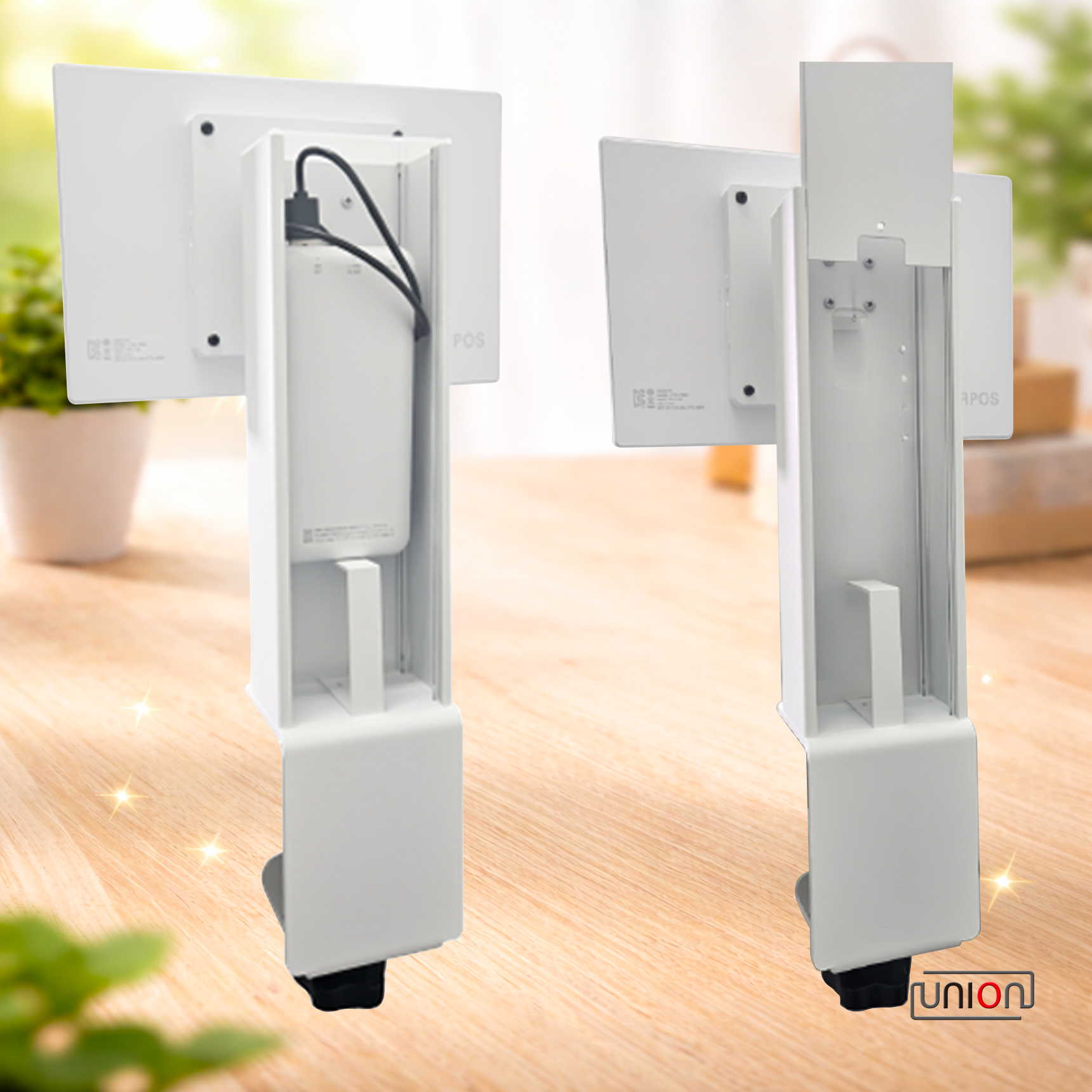 TC-103 태블릿거치대 식탁 책상고정 회전 100mm베사형 태블릿전용 테이블오더용