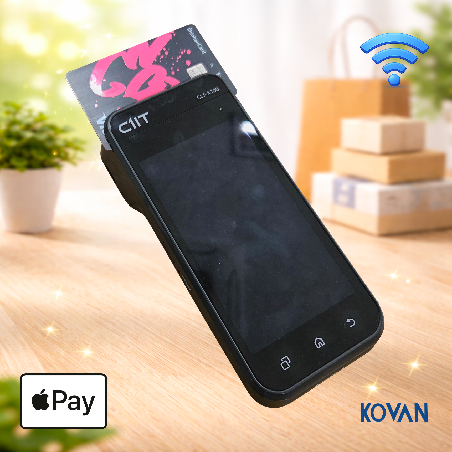 LC-A100(W) 무선카드단말기 WiFi 핫스팟 삼성 애플 제로 카카오페이 KOVAN 코밴